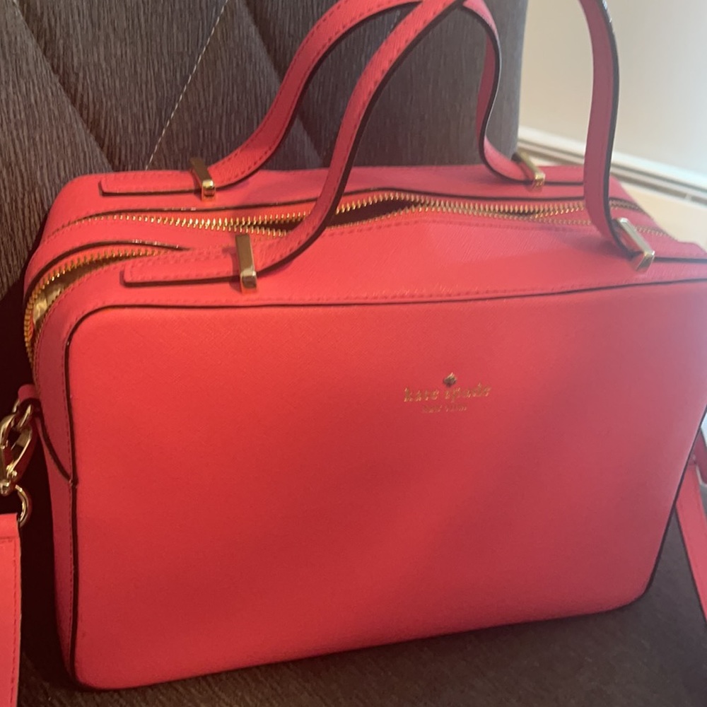 CORAL ORANGE 🍊 KATE SPADE HANDBAG - Picture 9 of 10